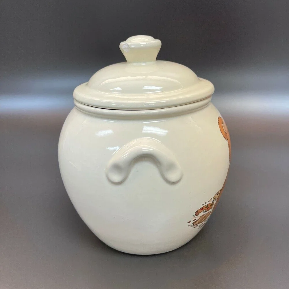 Vintage Treasure Craft Cookie Jar Canister Teddy Bear‎ approx. 9